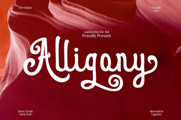 Alligony: The Handwritten Typeface for Elegant Editorial Design