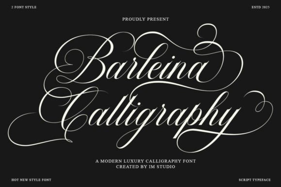Barleina Calligraphy: The Elegant Typeface for Polished Branding