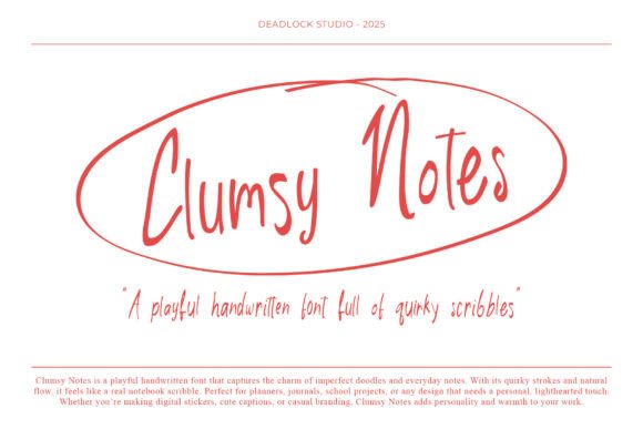 Bringing Handmade Charm to Life with the Clumsy Notes Typeface