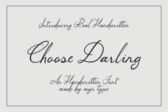 Choose Darling: A Script Font That Elevates Campaign Design