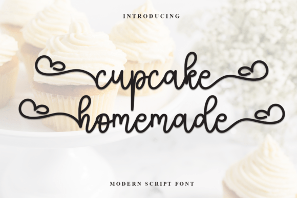 Cupcake Homemade: A Stylish Script Font for Modern Web Design