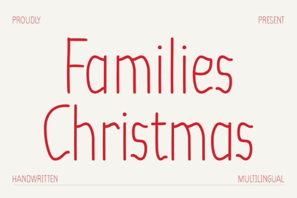 Families Christmas Font for Web Design