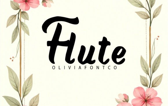 Flute: A Graceful Script Font for Modern Editorial Design