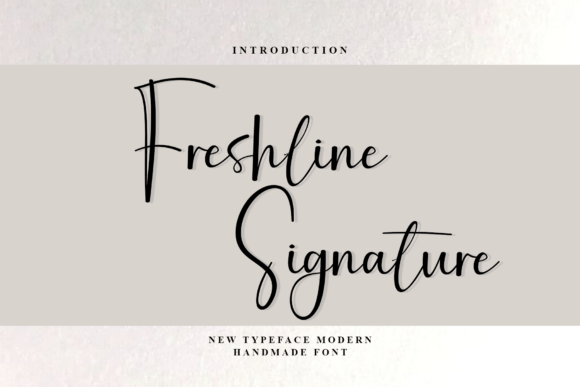 Freshline Signature: The Perfect Handwritten Typeface for Your Craft Projects