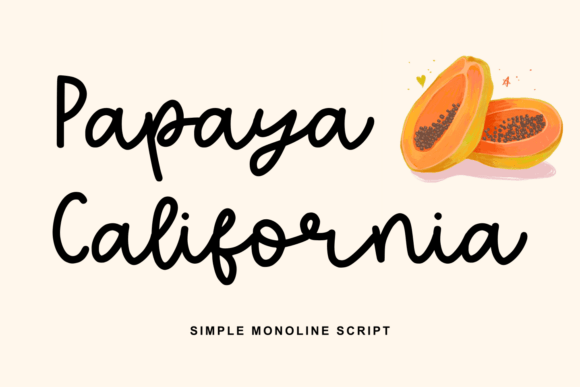 Papaya California Typeface: A Modern Script for Digital Brands