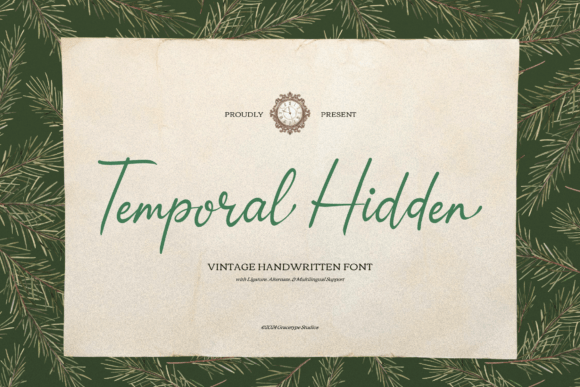 Temporal Hidden: A Vintage Handwritten Typeface for Authentic Branding